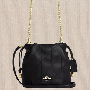 Authentic NWT Coach Faye Mini Drawstring Quilted Shoulder Bag